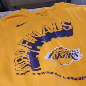 Nike Yellow and Blue Los Angeles Lakers T-Shirt